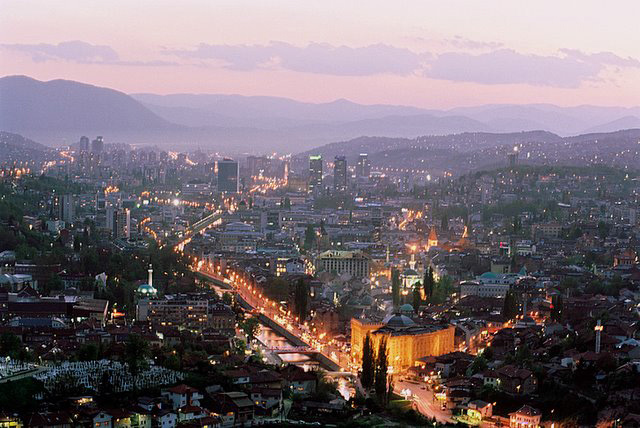 THE CITY OF SARAJEVO, BOSNIA'S CAPITAL AND LARGEST CITY