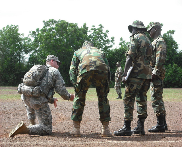 U.S. TRAINING PROGRAM WITH GHANAIAN TROOPS. THE U.S. HAS BEEN CRITICIZED FOR THE PERCEIVED MILITARIZATION OF U.S. FOREIGN POLICY TOWARD AFRICA