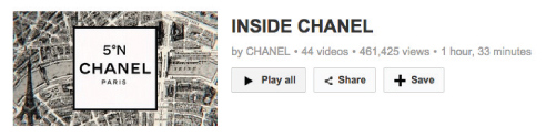 Figure 4. Screenshot taken from “Inside Chanel” YouTube playlist