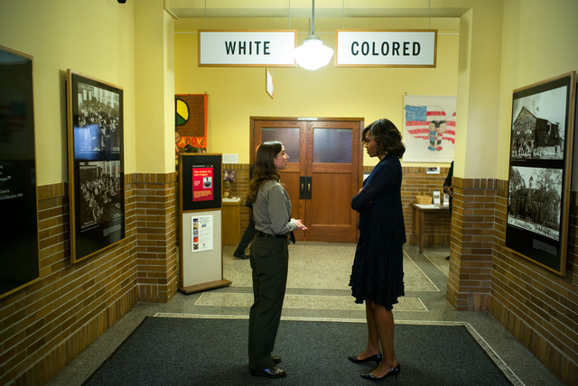 First Lady Michelle Obama at the Brown v. Board of Education National Historic Site 