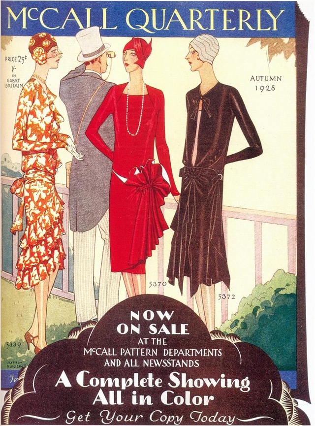 Advertisement depicting fashion in McCall Quarterly