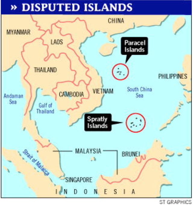 Disputed Islands in South China Sea